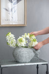 Gray Cement Indoor & Outdoor Planter, 14 × 8 in