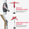 Rectangle Patio Umbrella With Crank Lift And Tilt Function