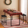 Counter Height Bar Stools Set Of 2 Saddle Seat Black-1