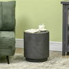 Concrete-Look Side Table, Dark Gray