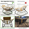 Papasan Oversized Rattan Egg Rocking Chair, Dark Grey