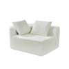 Curved Sectional Sofa with Chaise, Pearl, 116"