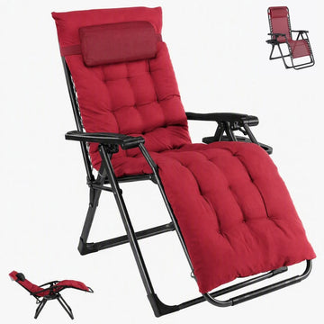 Zero Gravity Folding Lounge Chair with Cushion