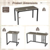 Nested Oak Dining Set with Bench & 2 Stools (4-Piece)
