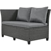 Wicker L-Shaped Patio Sectional — 5 Piece