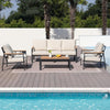 Four-Piece Outdoor Patio Conversation Set with Deep Seating