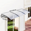Clear Polycarbonate Front Door Canopy, 119 × 38 in.