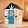 Natural Cedar Outdoor Kids Playhouse With Kitchenette