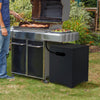 Square Iron Side Table in Matte Black