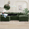 Cloud Modular Sectional Sofa, 120" — Emerald Chenille
