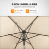10 Ft Round Offset Patio Umbrella