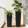 Rattan-Texture Tall Rectangular Planters, Set of 2