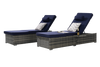 Coastal Rattan Chaise Lounger Set of 2
