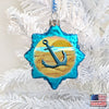 Coastal Mercury Glass Ornament - Handcrafted Holiday Keepsake