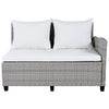 Rattan L-Shaped Patio Sectional — 5-piece outdoor wicker sectional sofa set with cushions