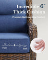 Outdoor Patio Conversation Set with Thick Cushions