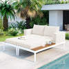 Modern Metal Daybed with Wood Accents