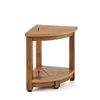 Corner Shower Bench with Storage Shelf, 350 lb Capacity