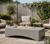 Concrete Propane Fire Pit Table — 56", 50,000 BTU, Rectangular, Light Grey