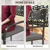 Aluminum Stacking Outdoor Dining Chairs, Grey (Set of 2)