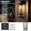 18-Inch Satin Black Outdoor Wall Lantern