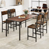 Industrial Dining Chairs, Rustic Brown (Set of 4)