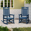 HDPE Outdoor Rocking Chair, Set of 2 — Dark Blue