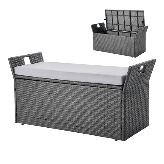 Rattan Storage Bench — 40 Gallon