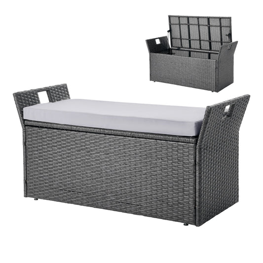 Rattan Storage Bench — 40 Gallon