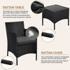 3 Piece Outdoor PE Rattan Wicker Patio Furniture Set With Soft Cushions And Glass Coffee Table-2