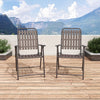 Set of 2 Folding Patio Chairs with WPC Slats