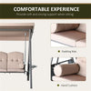 Three-Seat Outdoor Patio Swing with Canopy