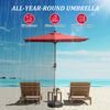 Rectangle Patio Umbrella With Crank Lift And Tilt Function