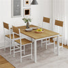 Rubber Wood Dining Chairs, Oak Finish — Set of 4