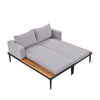 Modern Metal Daybed with Wood Accents
