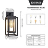 Double-Cage Outdoor Wall Lantern in Satin Black