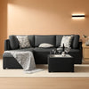 Grey 5-Piece Outdoor Patio Sectional Set with Ottoman