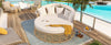 Outdoor Wicker Daybed with Adjustable Backrest, Cushions and Canopy