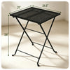 3-Piece Folding PE Rattan Bistro Set, Black Wicker
