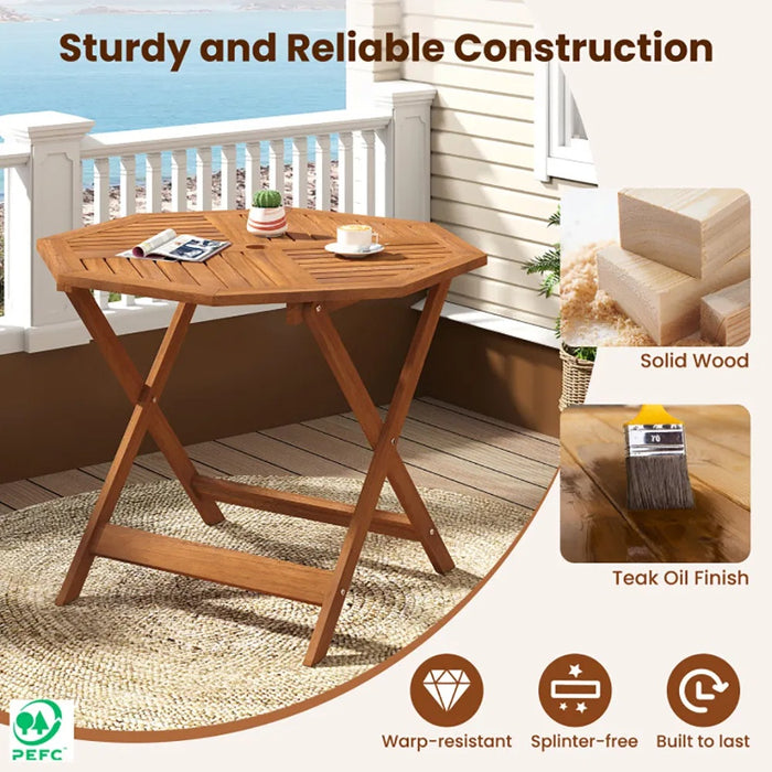 Umbrella-ready octagon top