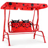 Kids Canopy Porch Swing Bench, Seats 2