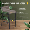 3-Piece Bar-Height Outdoor Bistro Set for 2 with Tan Chairs