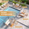 4-Piece Acacia Wood Patio Conversation Set with Cushions