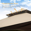 10' x 13' Double-Roof Gazebo with Mosquito Netting, Khaki