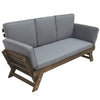 Adjustable Wood Daybed Sofa — Gray