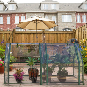 Walk-In Portable Greenhouse with Roll-Up Zipper Door