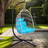 Wicker Hanging Egg Chair with Stand