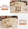Natural Oak Extendable Round Dining Table Furniture-2