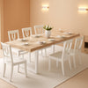 Extendable Dining Table White Oak Rectangular Farmhouse
