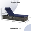 Coastal Rattan Chaise Lounger Set of 2